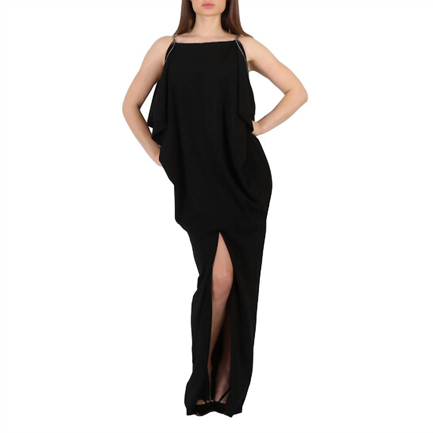 Burberry - Crystal And Chain Detail Stretch Jersey Sleeveless Gown