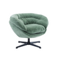 Green  Chenille Swivel Chair – Ergonomic Comfort with 360° Rotation by Christopher Knight Home-