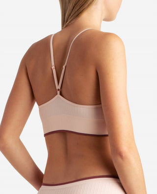 Danskin - Women's 3-pack Seamless Braid Texture Bralette With Contrast Line