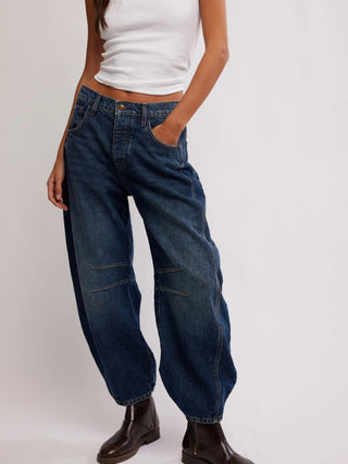 Free People - Good Luck Mid Rise Barrel Jeans