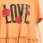 Entro - Love Graphic Peplum Top
