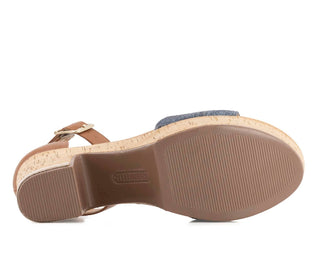 Andrea - Women's Heeled Denim Sandal