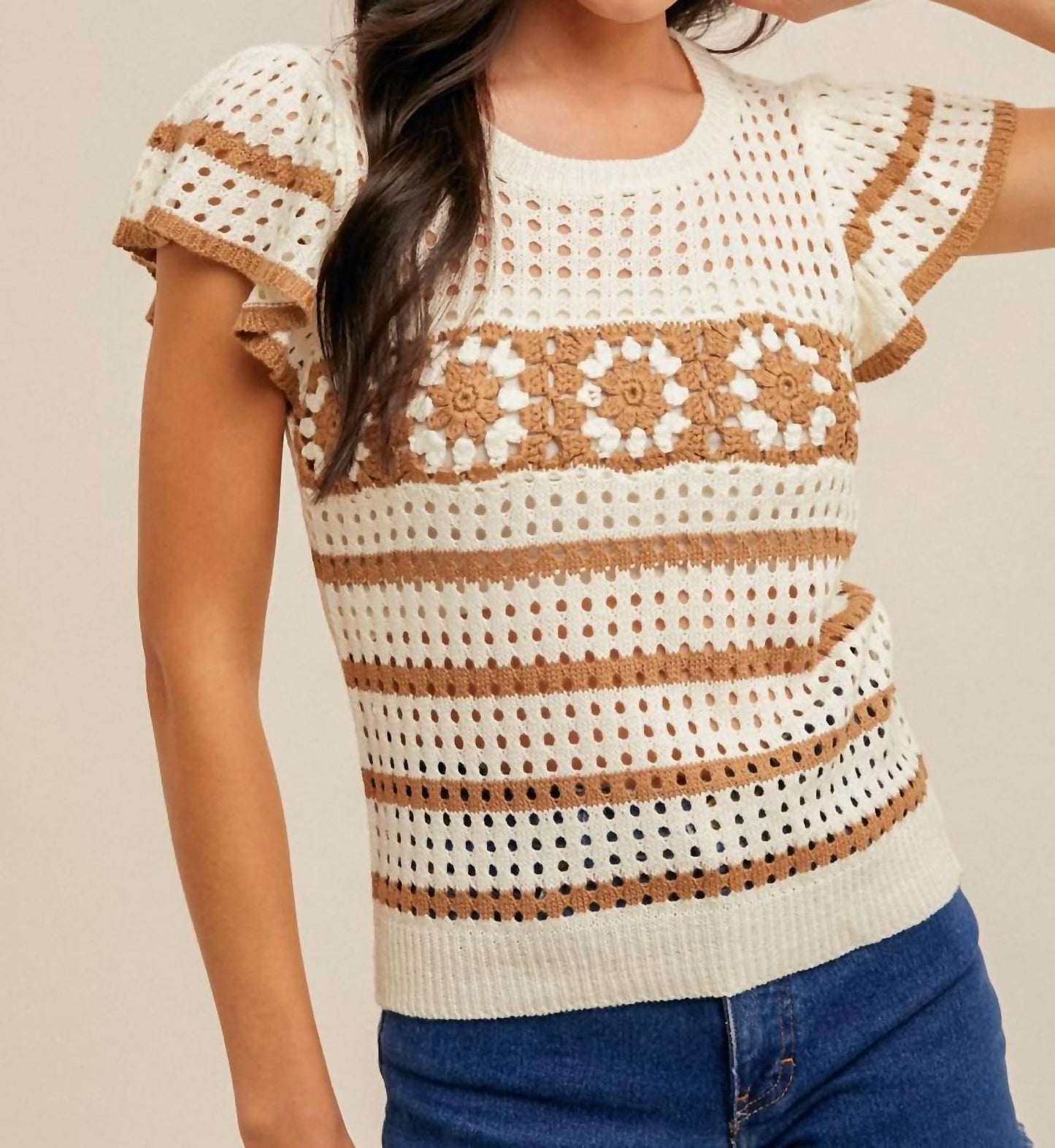Hem & Thread - Crochet Ruffle Sweater