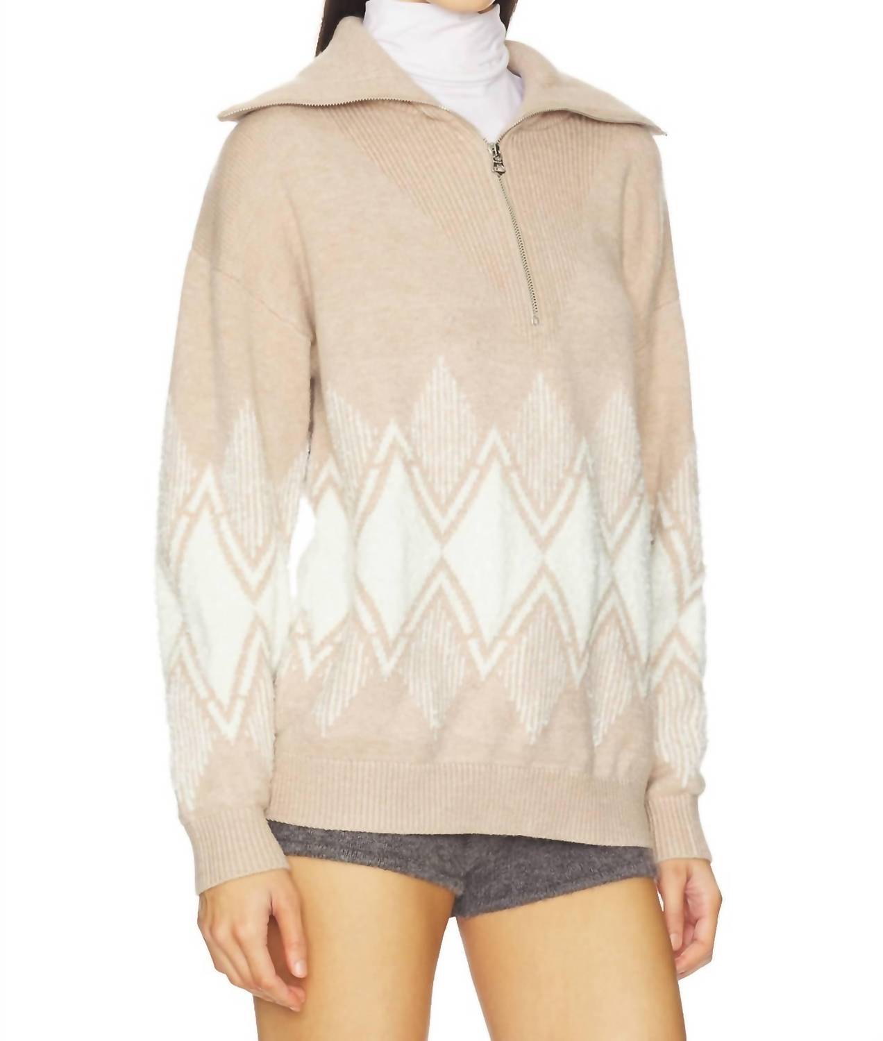 Varley - Betty Jacquard Half Zip Sweater