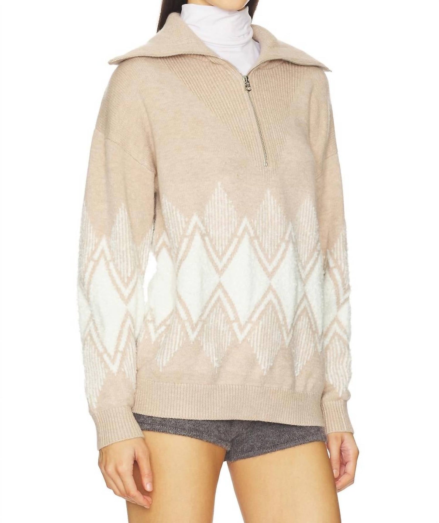 Varley - Betty Jacquard Half Zip Sweater