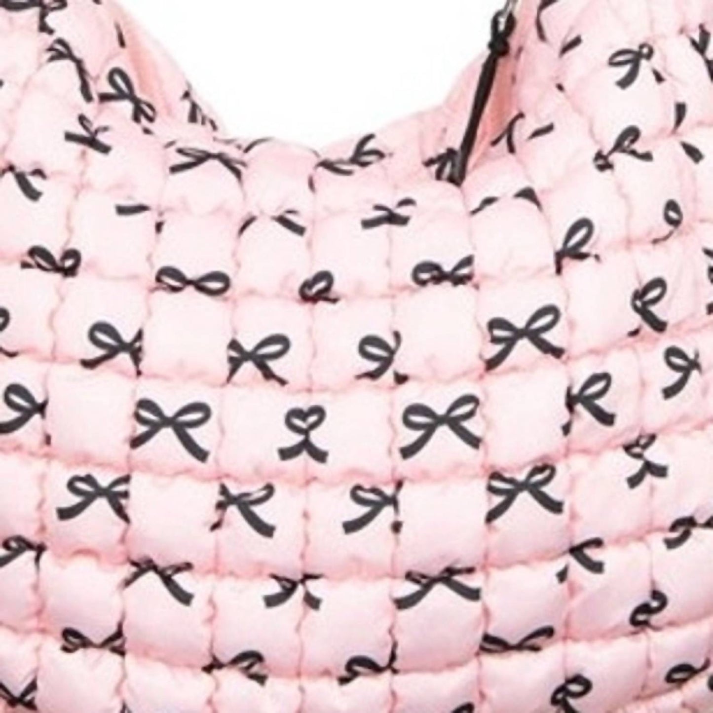 Katydid - Women's Coquette Bows Oversized Slouchy Tote Bag