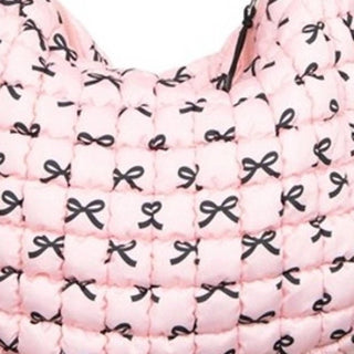 Katydid - Women's Coquette Bows Oversized Slouchy Tote Bag