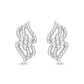 0.68 Carat Genuine White Diamond 14K White Gold Earrings (G-H Color, SI1-SI2 Clarity)