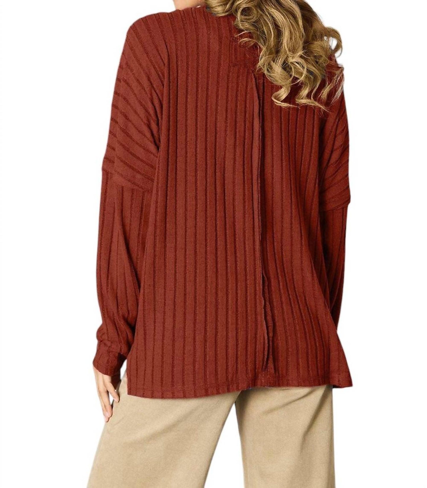 Basic Bae - Sophisticated Ribbed Knit Top