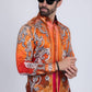 Barabas - Floral Exquisite Rhinestone Long Sleeve Shirt