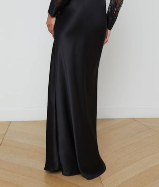 L'Agence - Ryker Waistband Silk Skirt