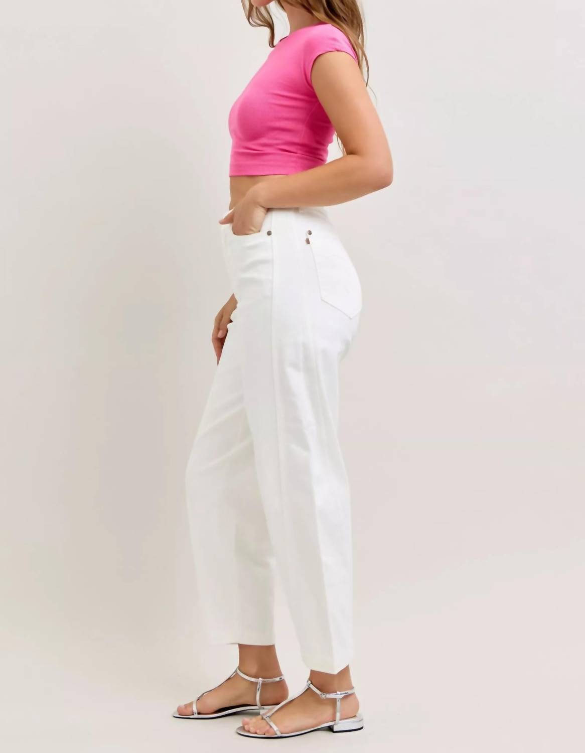 Judy Blue - Rigid High Rise Barrel Jeans