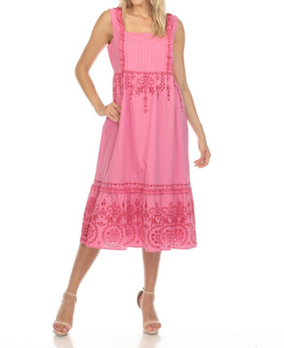 Johnny Was - Jade Jesminda Eyelet Embroidered Midi Dress