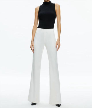 Alice + Olivia - Lara Mid Rise Side Stripe Slit Pant