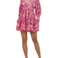 Oliphant - Smocked Waist V-neck Mini Dress
