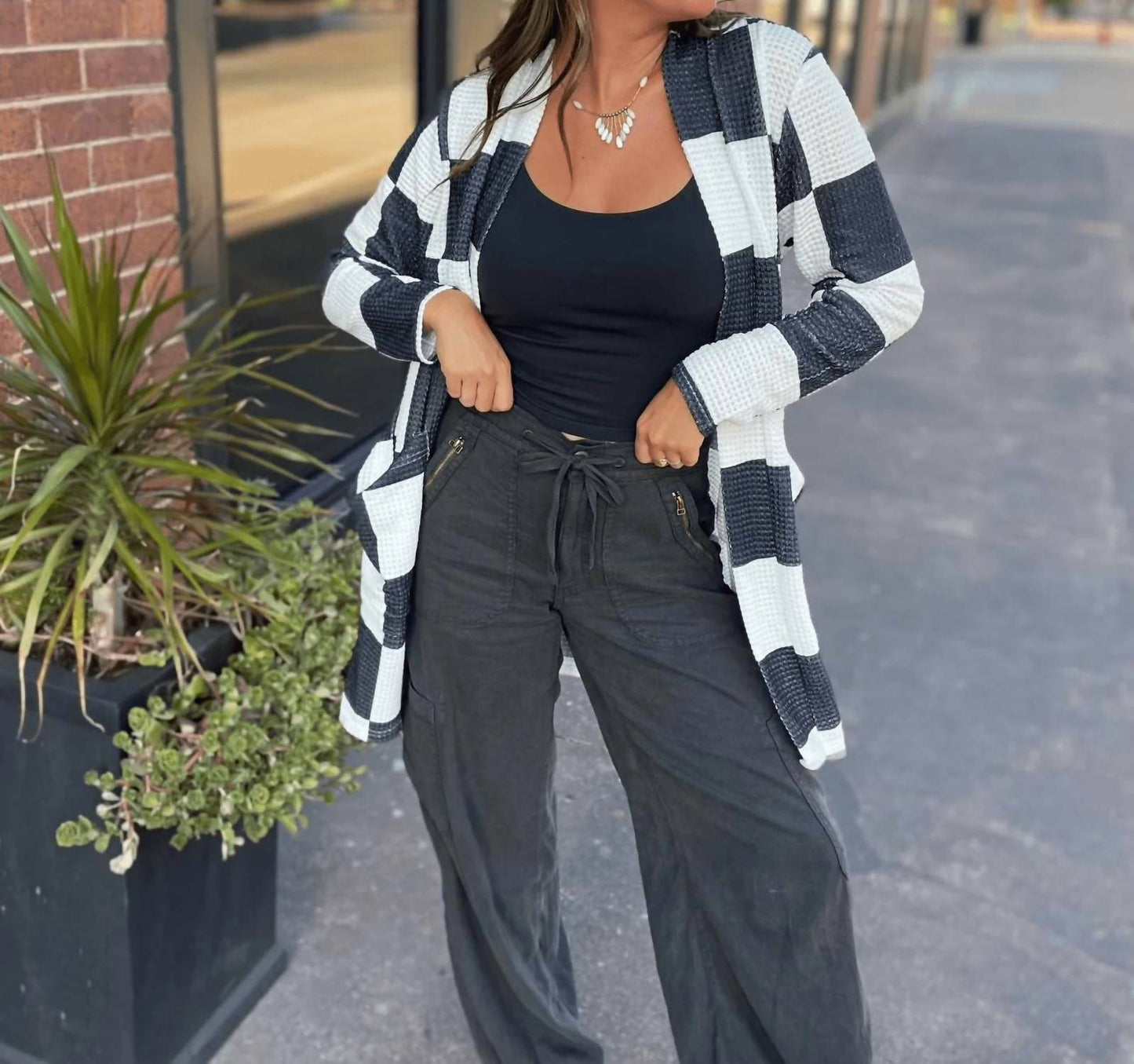 Babe Wholesale Co. - Rally Check Cardigan