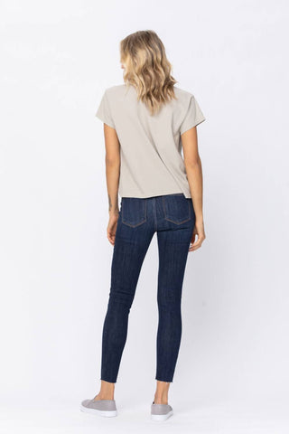 Judy Blue - Mid Rise No Destroy Skinny Denim Jeans