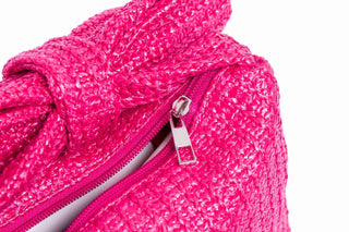 Little Trendy - Women's Bow Straw Handbag