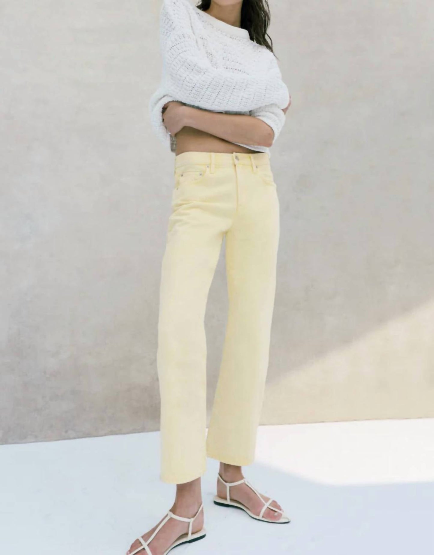 Pistola - Lexi Mid Rise Bowed Straight Jeans