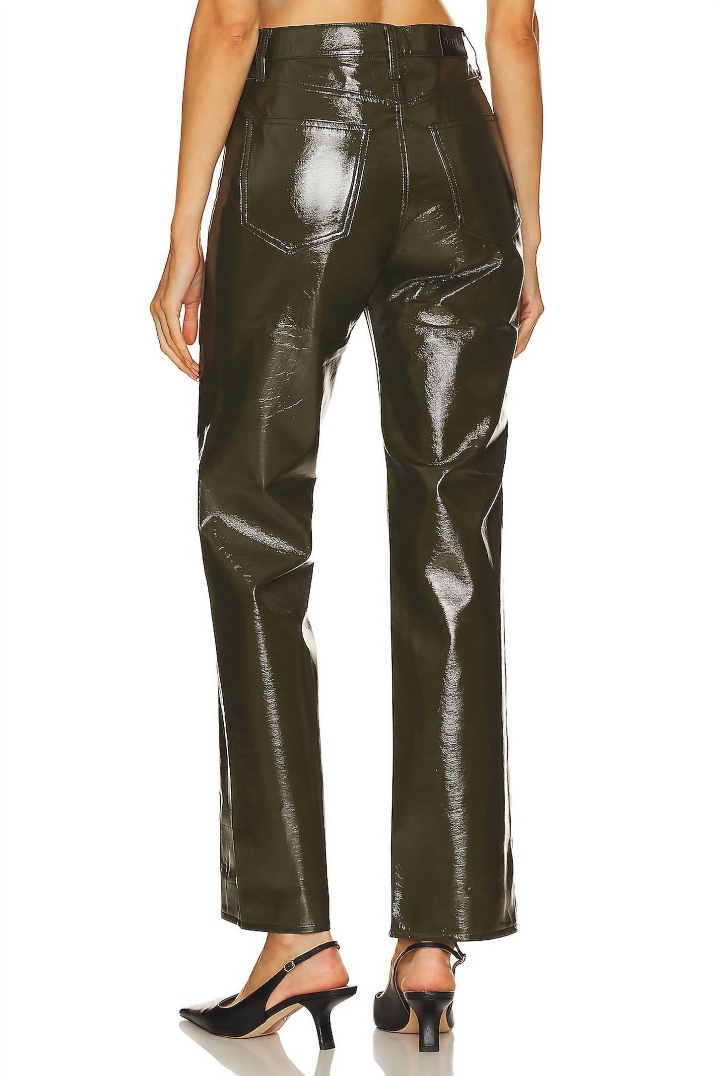 Pistola - Cassie Faux Leather Straight Fit Jeans