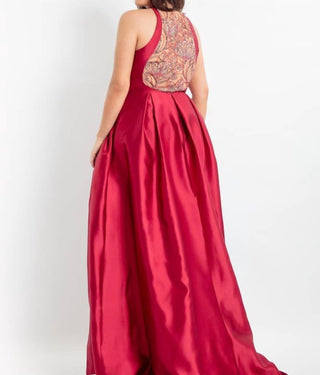 Rachel Allan - Beaded Mikado Prom Gown