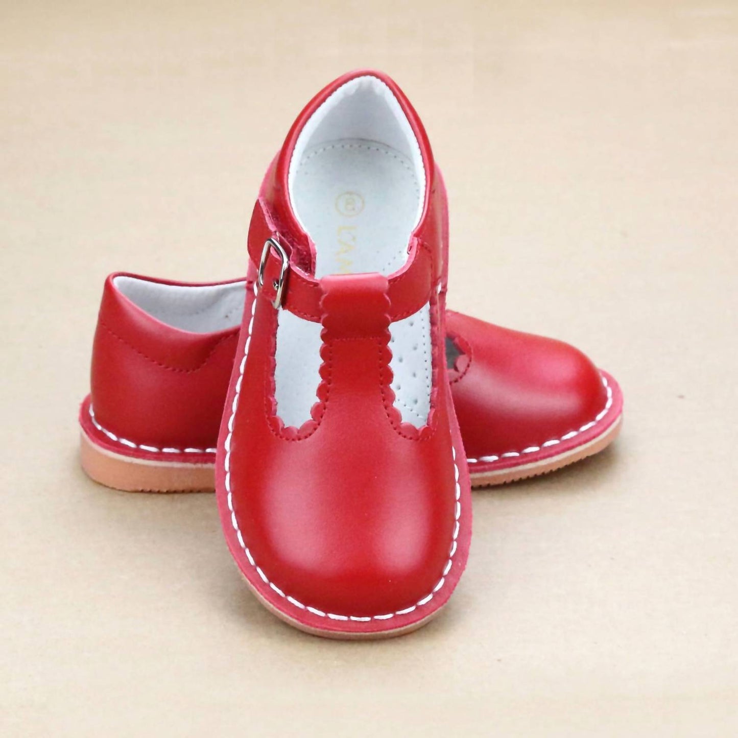 L'Amour - Baby Girl Selina Scalloped Mary Jane Shoe