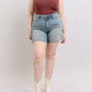 Judy Blue - High Waist Vintage Wash Side Slit Denim Short