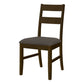 Dining Chair, Upholstered, Side, Dining Room, Transitional (Set of 2) - Brown