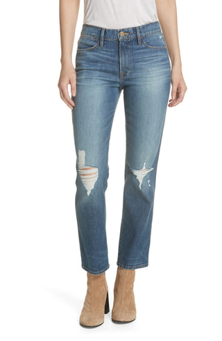 Women's Frame Le High Double Needle Straight Leg Jeans - Size 24