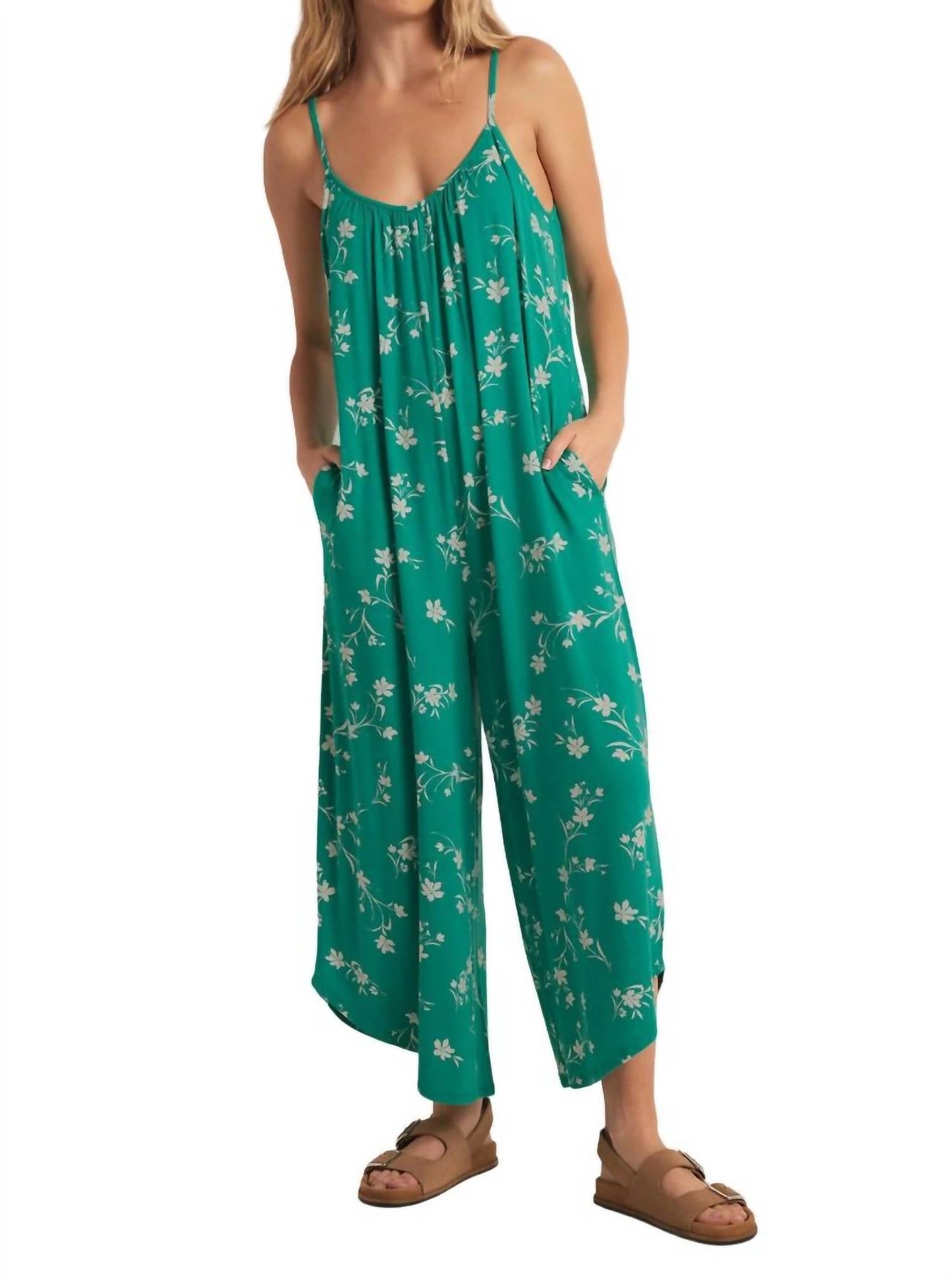 Z Supply - FLARED FLORAL JUMPSUIT