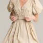 In The Beginning - bubble hem tie front mini dress