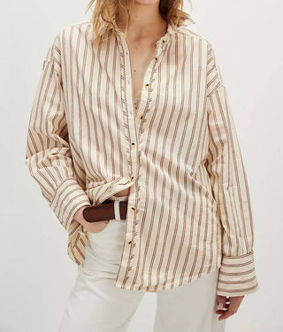 Free People - Striped Varsity Vibes Shirt