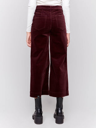 Charlie B - Corduroy Front Patch Pocket Flare Leg Pant