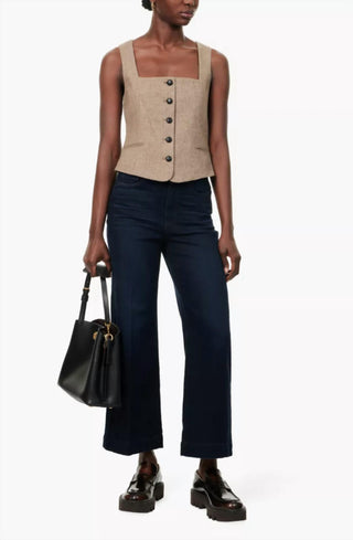 Paige - Anessa Wide Leg Cropped Jeans