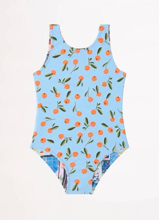 Seafolly - Girl's On Vacation Reversible One Piece Swimsuit