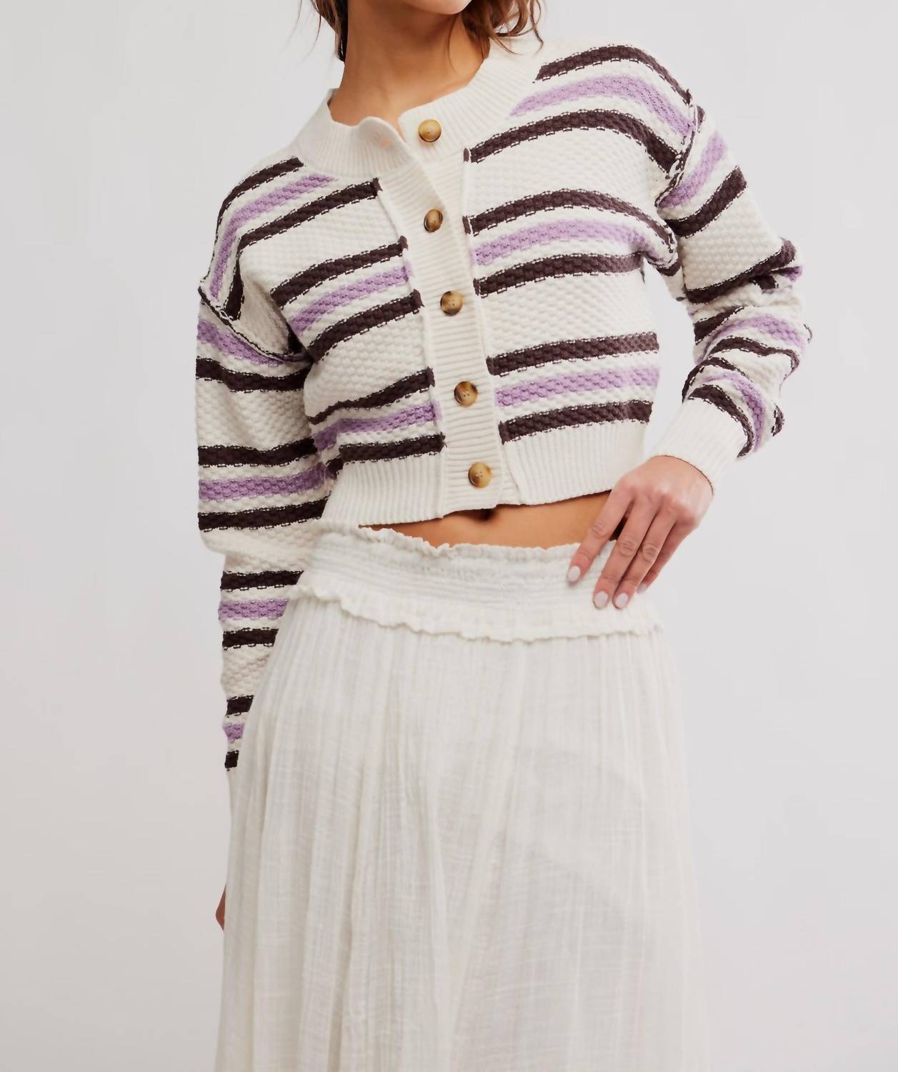 Free People - Lila Stripe Cardigan