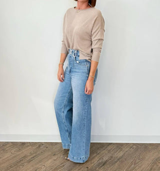 Pistola - Westin Double Button Ultra Wide Leg Jean