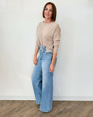 Pistola - Westin Double Button Ultra Wide Leg Jean