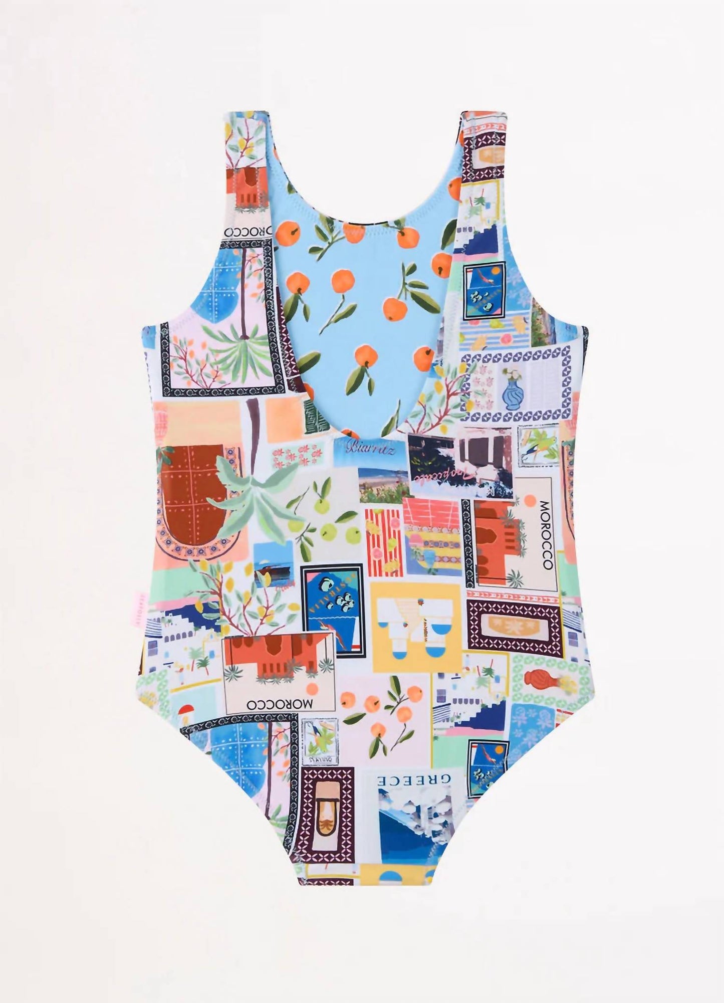 Seafolly - Girl's On Vacation Reversible One Piece Swimsuit