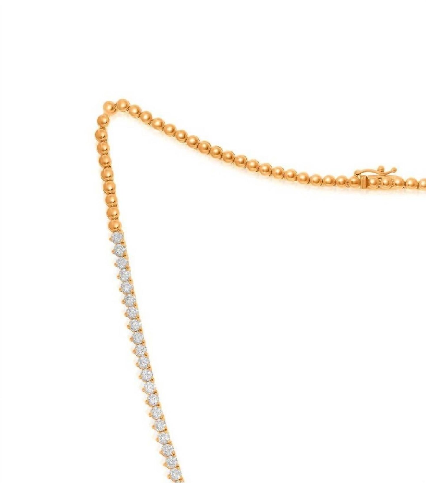 Diana M Jewels - 3.15 Cts Half-way Diamond Tennis Necklace