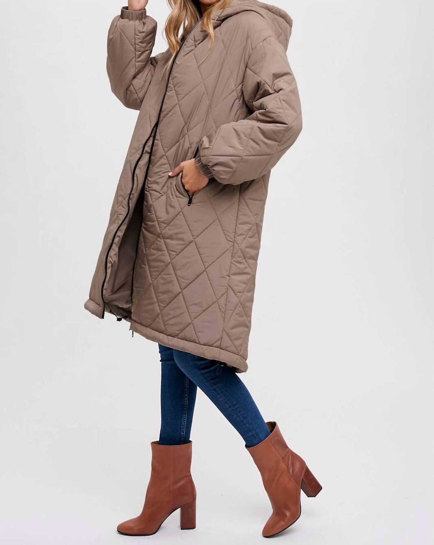 Bluivy - Longline Quilted Puffer Jacket