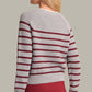 525 America - Brooke Crew Neck Textured Stripe Pullover Sweater