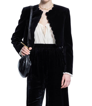 Chloe - Velvet Scalloped Jacket