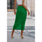 Supreme Fashion - Solid Cross Self Belt Wrap Skirt