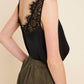 Wishlist - Satin Lace Trimmed Top