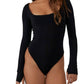 Free People - Settle In Scoop Neck Bodysuit