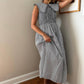 Sofie The Label - Ava Pinstripe Collared Tank Midi Dress