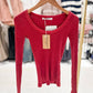 Project Social T - Scoop Washed Rib Longsleeve Top