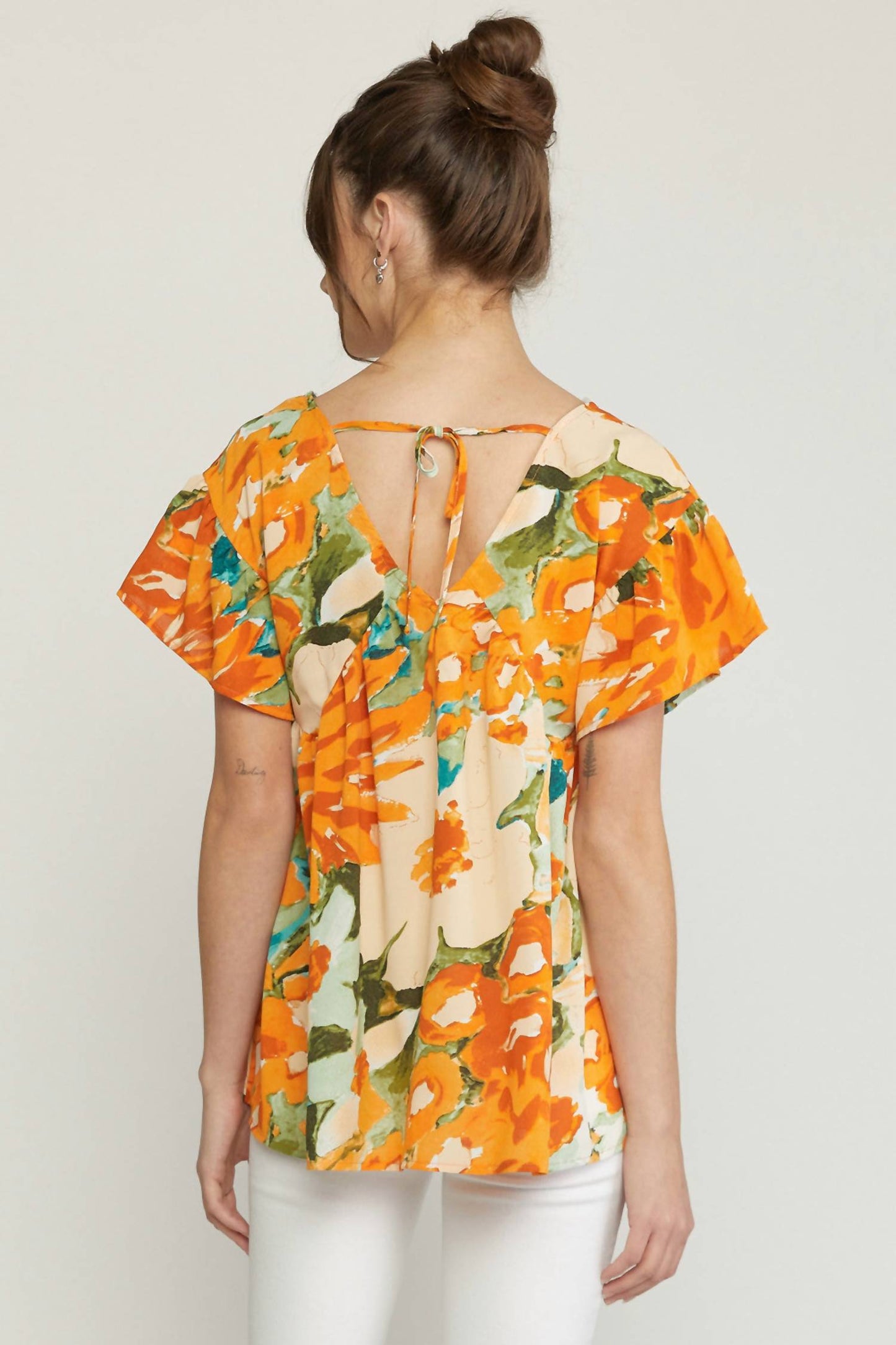 Entro - Printed Babydoll Top