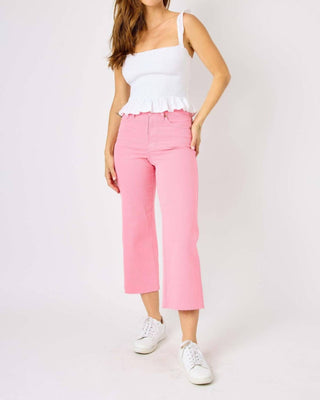 Judy Blue - Tummy Control Wide Leg Crop Denim Jeans